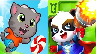 Talking Tom Candy Run vs Little Panda's Hero Battle Gameplay Android ios