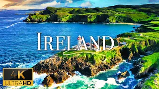 FLYING OVER IRELAND (4K Video UHD) - Soothing Music With Beautiful Nature Film For Stress Relief