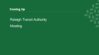 Raleigh Transit Authority - September 14, 2023