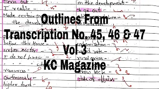 Steno Outlines From Tc no. 45, 46&47 | Vol - 3 | Kailash Chandra's Magazines| For Ssc & Other exams.