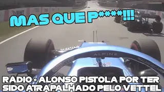 RÁDIO - ALONSO PISTOLA COM O VETTEL POR TER SIDO ATRAPALHADO NO FIM DO Q2 (legendado) | Áustria 2021