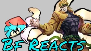 Dio Can't Keep Up - Boyfriend Reacts to FNF'S BIZARRE ANIME ADVENTURE- Friday Night Funkin' - JJBA