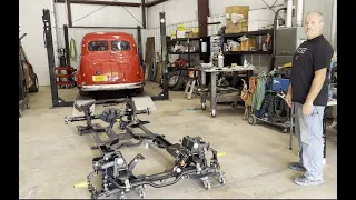 We get a Roadster Shop SPEC chassis for 1967 mustang delivered and take it out of the crate.