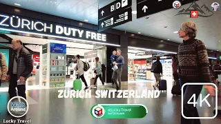 Zurich Airport International 🇨🇭 Zürich Switzerland Airport 4k Travel Guide 2023 🇨🇭 Walking transit