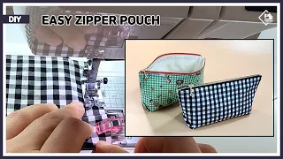 DIY How to make a zipper pouch easier and faster / sewing tutorial [Tendersmile Handmade]