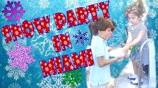 СНЕГ ЛЕТОМ В МАЙАМИ!! ШОК!+ праздник детям. Snow in the summer in Miami! SHOCK! + holiday for kids