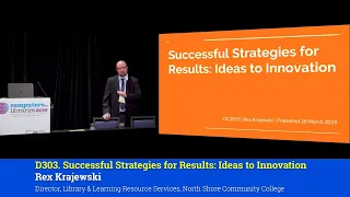 D303. Successful Strategies For Results: Ideas To Implementation