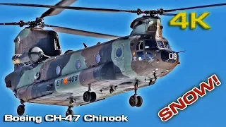 Boeing CH-47 Chinook [4K] (Snow Landing)