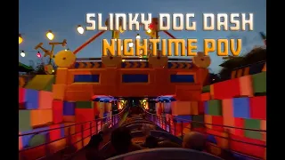 Slinky Dog Dash POV Night time Go Pro Hero 8 Disney's Hollywood Studios