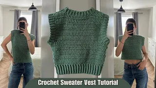 Beginner friendly crochet vest tutorial I Kenikse Crochet