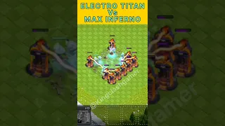 Electro titan Vs Max inferno🔥🔥 #shorts #short #coc  #kingclashgamer #viral  #youtubeshorts