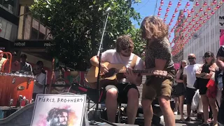 Pierce brothers busking Bourke street mall Boxing day 2018 | vlogs by Andrea