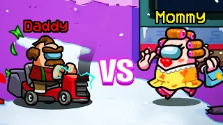 MOMMY vs DADDY in Among Us Modded