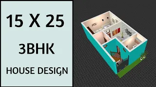 15 X 25 House Plan ll 40 गज में घर का नक्शा ll 375 Sqft House Plan ll 15 X 25 House Design