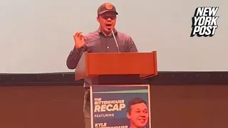 Kyle Rittenhouse chased off stage, heckled by BLM protesters while speaking at University of Memphis