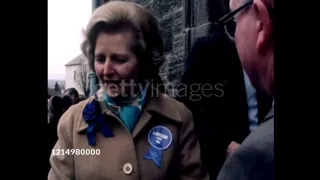 Glasgow Garscadden by-election - keith Bovey SNP & Margaret Thatcher - April 1978.