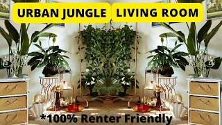 HOW TO: URBAN JUNGLE Room Makeover (relaxing timelapse)  DIY Living Room Makeover on a Budget