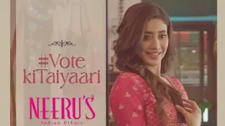 #vote ki taiyaari | Shivangi Joshi ad video | Neeru's Indian Ethnic |@Shivangijoshi_18_