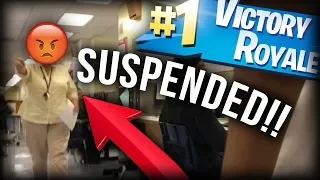 KID CAUGHT PLAYING FORTNITE AT SCHOOL....(SUSPENDED)