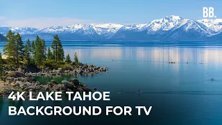 4K Tahoe Lake Beautiful Landscapes in USA & Relaxing Sounds | 4K California Nevada Relaxation Film