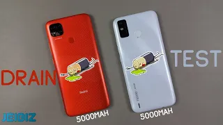 Xiaomi Redmi 9C Vs Tecno Spark 6 Go Battery Drain Test 2022 | 5000mAh🔋