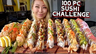 100 PIECE SUSHI CHALLENGE at Aburi Sushi in Buena Park, CA!! #RainaisCrazy