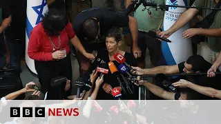 Israeli hostage released by Hamas speaks to media from hospital - BBC News