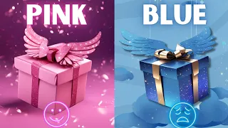 choose your gift 🎁💝🤮😂 || 2 gift box challenge 😜 || pink vs blue #wouldyourather
