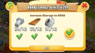 Hay Day | Level 152 | Increase Barn Storage to 6250