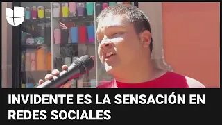 Un artista callejero invidente impresiona con su talento para imitar la voz de Luis Miguel