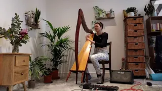 Scarlett Harp performing Get Lucky on Harp and Loop Pedal  - AliveNetwork.com