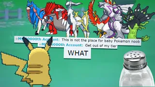 TOXIC LEGENDARY SPAMMER LOSES TO 1 PIKACHU! FUNNY POKEMON SHOWDOWN SALT