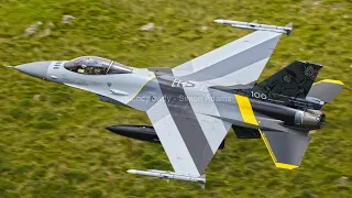 Mach Loop "Stingers" Belgian Air Force F-16's low flying