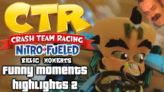 Crash Team Racing Nitro Fueled: FUNNY MOMENTS HIGHLIGHTS 2! (Glitches, Fails, Wins)