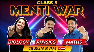 Class 9 Menti War | Biology Vs Physics Vs Maths| Exam Winner