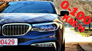 BMW 540i acceleration 0-100 km/h, Engine & exhaust Sound