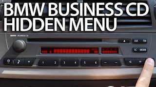 How to enter hidden menu BMW Radio Business CD (diagnostic service test mode)