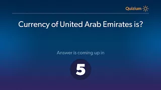 Currency of United Arab Emirates is?   Countries and Currencies Quiz
