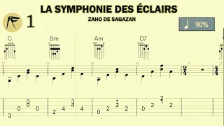 🎸 • ZAHO DE SAGAZAN • LA SYMPHONIE DES ÉCLAIRS  • 🎶 • ACCORDS ⏱️ X90 • ⭐ ⭐