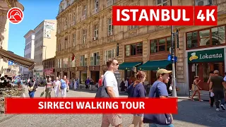 Sirkeci Istanbul 2023 Historical Place Walking Tour|4k 60fps