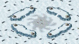 Arctic Twist Map | Red ALert 2 | Extra hard AI | 7 vs 1 | America