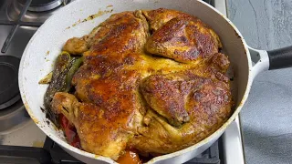 دجاج مشوي / بدون فرن / وصفة سهلة و النتيجة مبهرة + ألذ تتبيلة دجاج مميزه 🔥