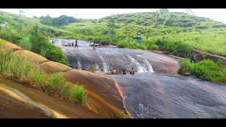 Deniyaya Patna Sliding Rock Play Time | Burus Gala | Patna Waterfall Viharahena