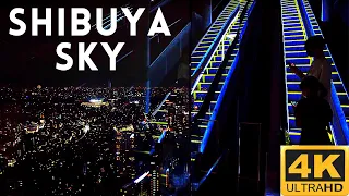 [4K] 360° Tokyo Night View | SHIBUYA SKY observatory In Scramble Square | 渋谷スカイ日本 | Tokyo Japan Walk
