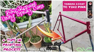 How To Repaint A Classic Steel Frame Using Spray Cans / Samurai Paint TC Y242