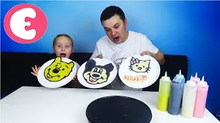 БЛИННЫЙ ЧЕЛЛЕНДЖ  ИЗ Диснеевских ПЕРСОНАЖЕЙ / Pancake Art challenge  Disney characters