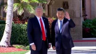 WATCH: President Trump And Chinese President Xi Jinping Tour Mar-a-Lago Grounds (FNN)