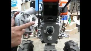 Power weeder water pump Attachment demo