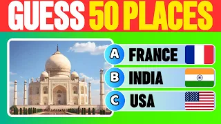 Guess The Country by the Landmark Quiz #3 | 50 Famous Landmarks | Landmarks Quiz 2024