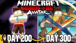 I Survived 300 Days in Hardcore Minecraft as the Avatar... Here's What Happened!